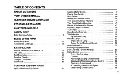 2004 Harley-Davidson Touring Owner's Manual | English