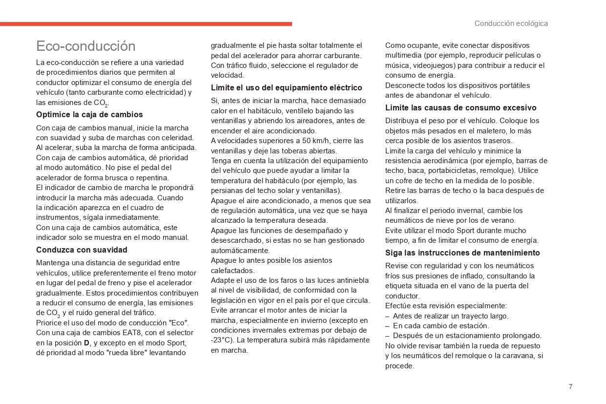 2022-2024 Citroën C5 Aircross Owner's Manual | Spanish