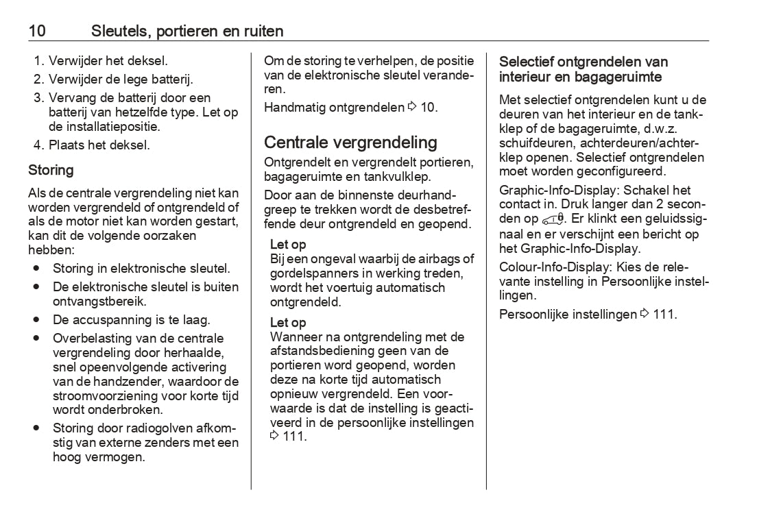 2023 Opel Combo Owner's Manual | Dutch