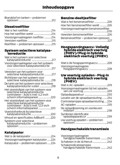 2022-2024 Ford Kuga Owner's Manual | Dutch