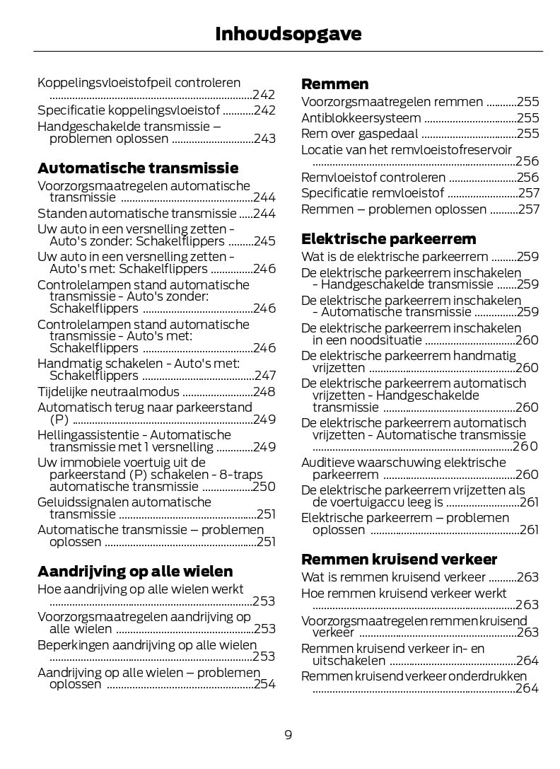 2022-2024 Ford Kuga Owner's Manual | Dutch