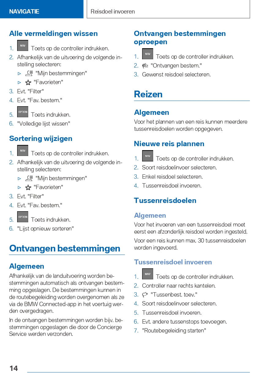 2021-2023 BMW iX3 Infotainment Manual | Dutch