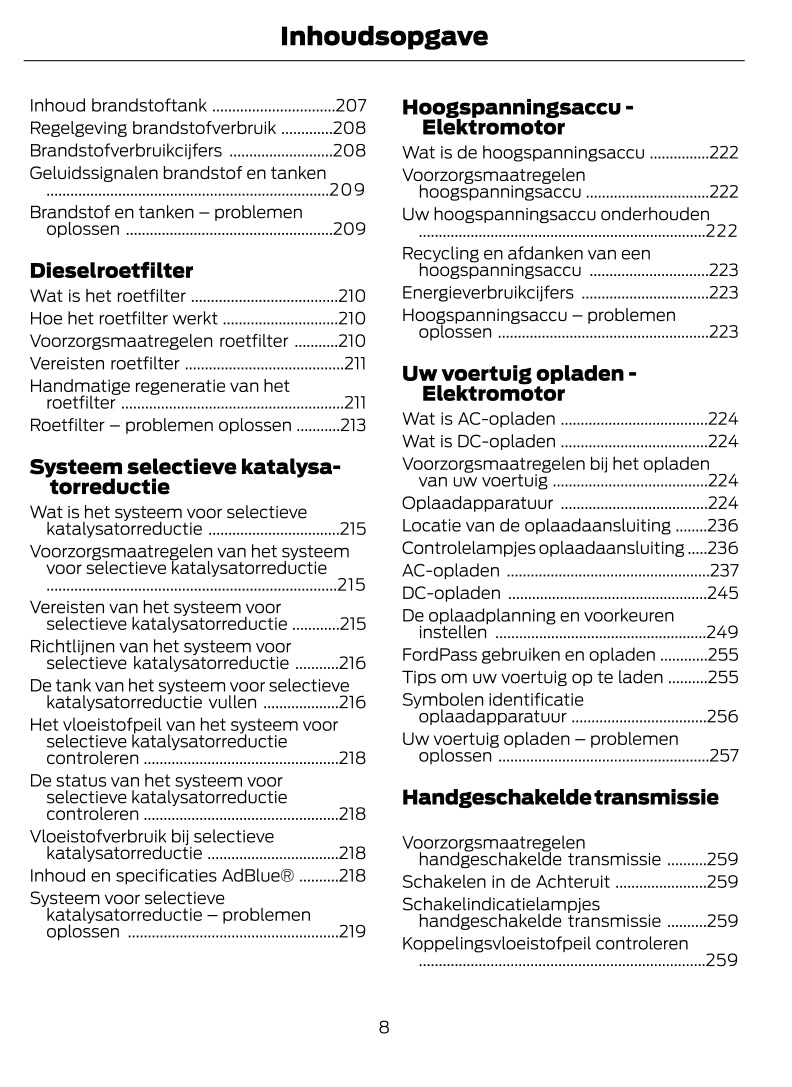 2022-2023 Ford Transit Owner's Manual | Dutch