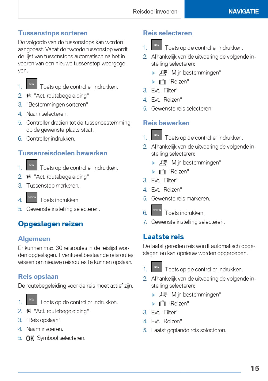 2021-2023 BMW iX3 Infotainment Manual | Dutch