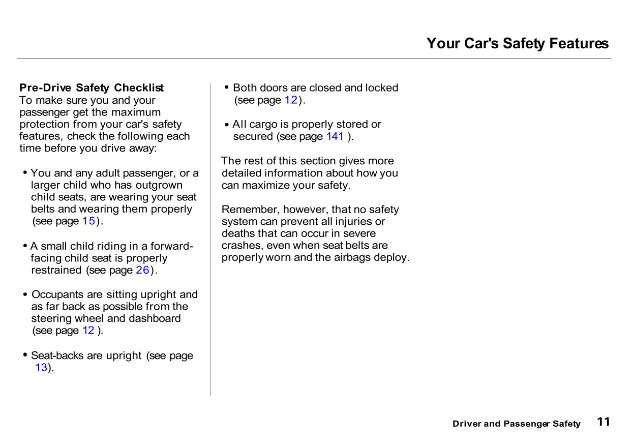 2001 Acura NSX Owner's Manual | English