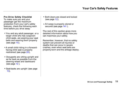 2001 Acura NSX Owner's Manual | English