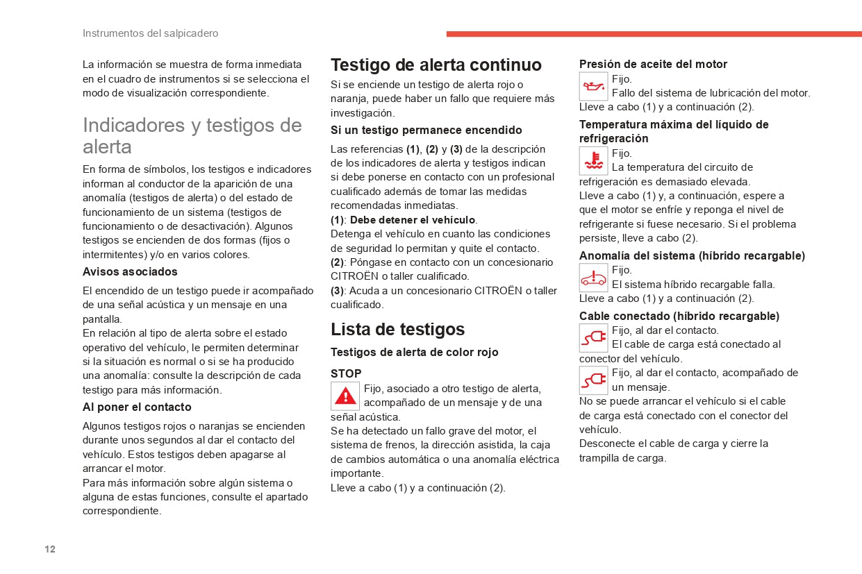 2022-2024 Citroën C5 Aircross Owner's Manual | Spanish