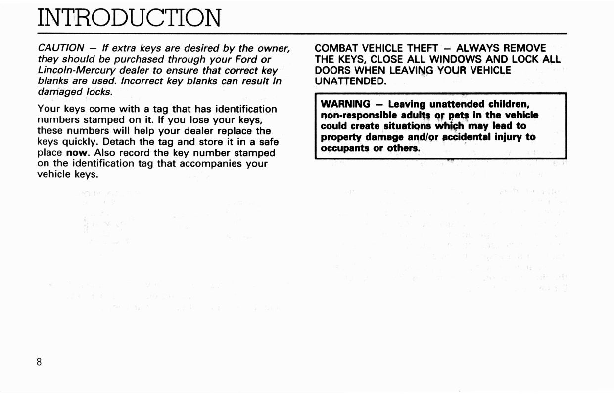 1993 Ford L-Series Owner's Manual | English