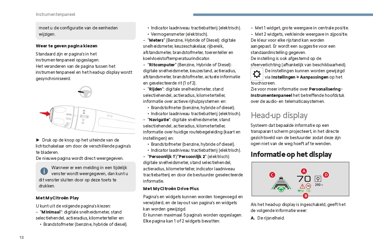 2024 Citroën C4/C4 X/ë-C4/ë-C4 X Owner's Manual | Dutch