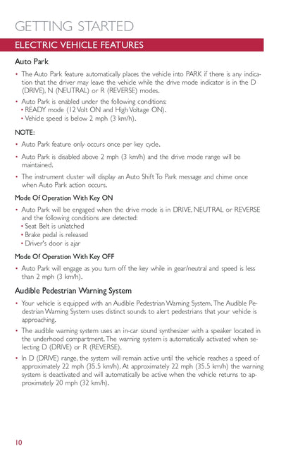 2014 Fiat 500e Owner's Manual | English