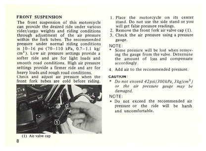 1982 Honda Nighthawk 650 Owner's Manual | English