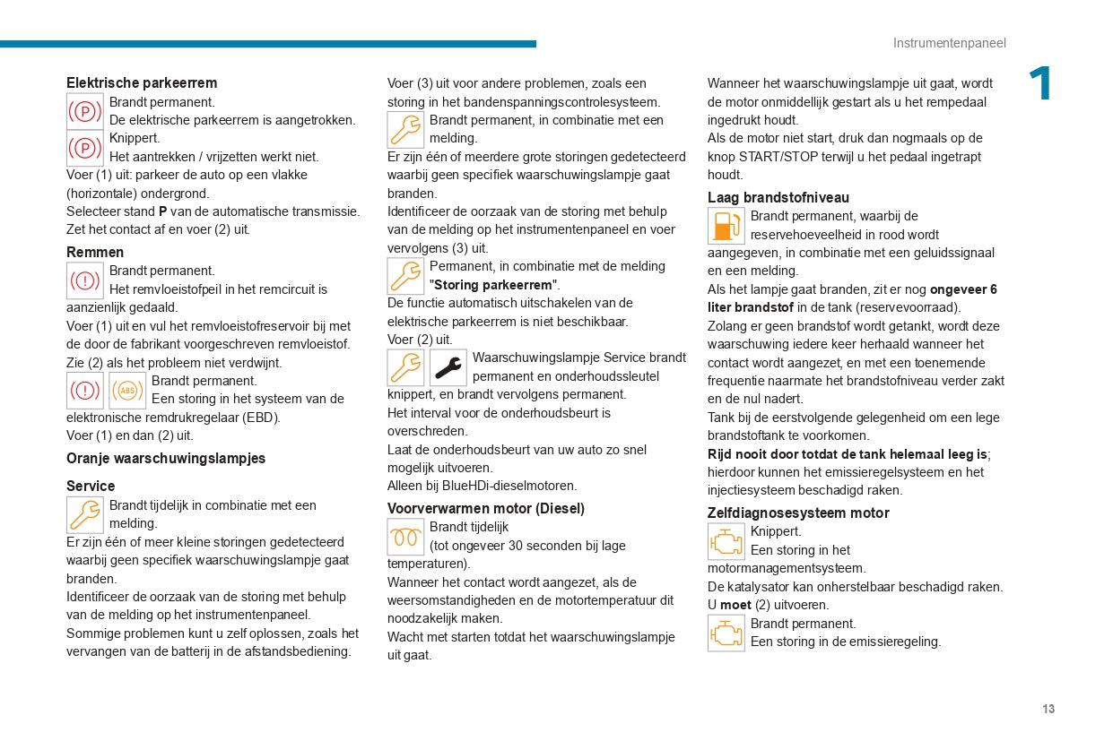 2023-2024 Peugeot 508/508SW Owner's Manual | Dutch