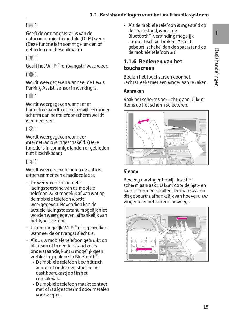 2018-2023 Lexus ES 300h Infotainment Manual | Dutch