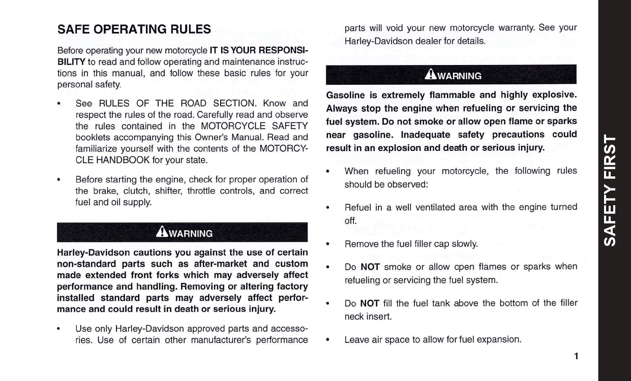 2003 Harley-Davidson VRSCA Owner's Manual | English