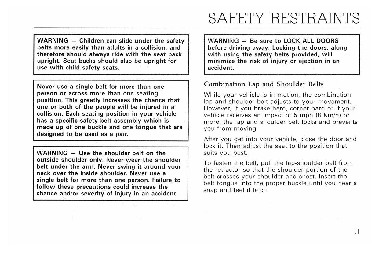 1992 Ford L-Series Owner's Manual | English