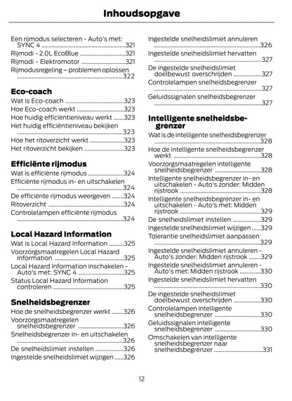 2022-2023 Ford Transit Owner's Manual | Dutch