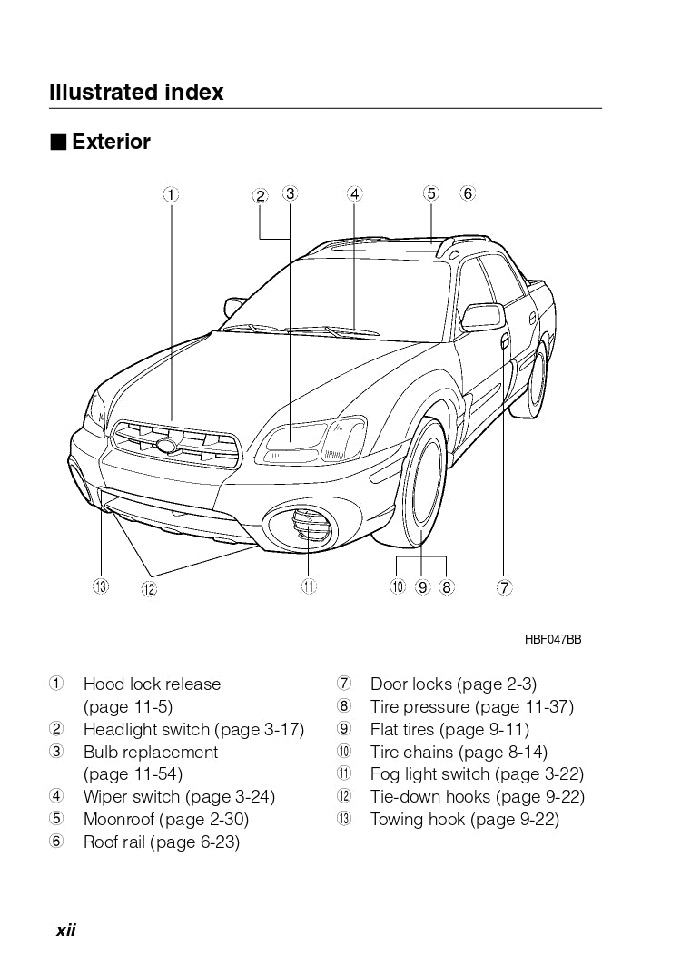 2003 Subaru Baja Manuel du propriétaire | Anglais