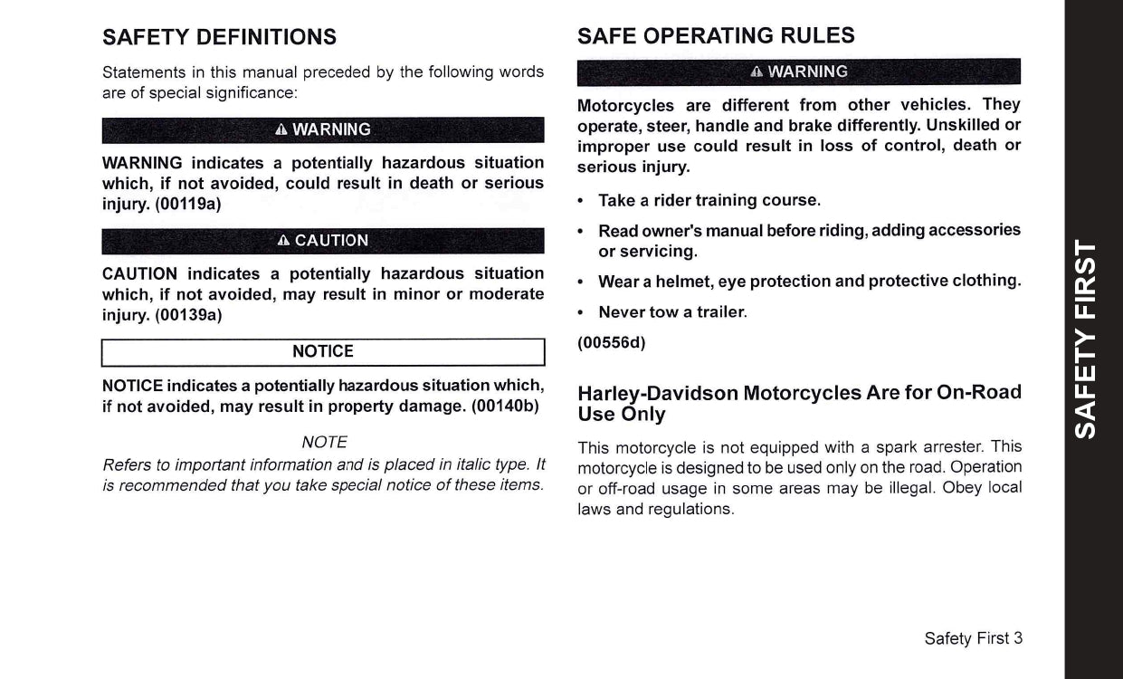 2021 Harley-Davidson Touring Owner's Manual | English