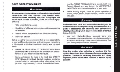 2012 Harley-Davidson Trike Owner's Manual | English