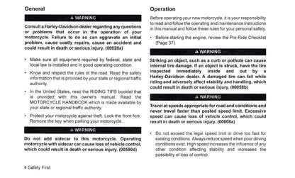 2021 Harley-Davidson Touring Owner's Manual | English