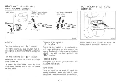 1991 Nissan 300ZX Owner's Manual | English