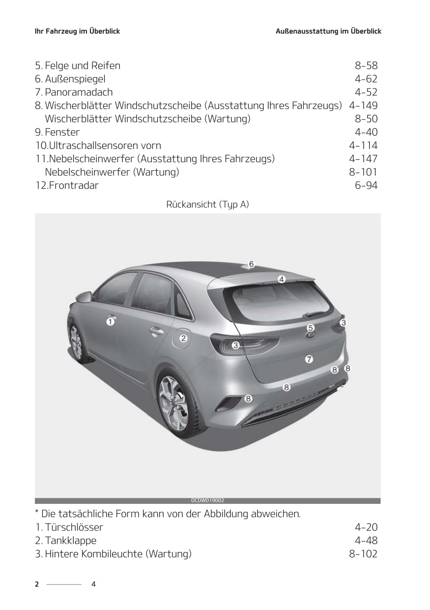 2021-2022 Kia Ceed Owner's Manual | German