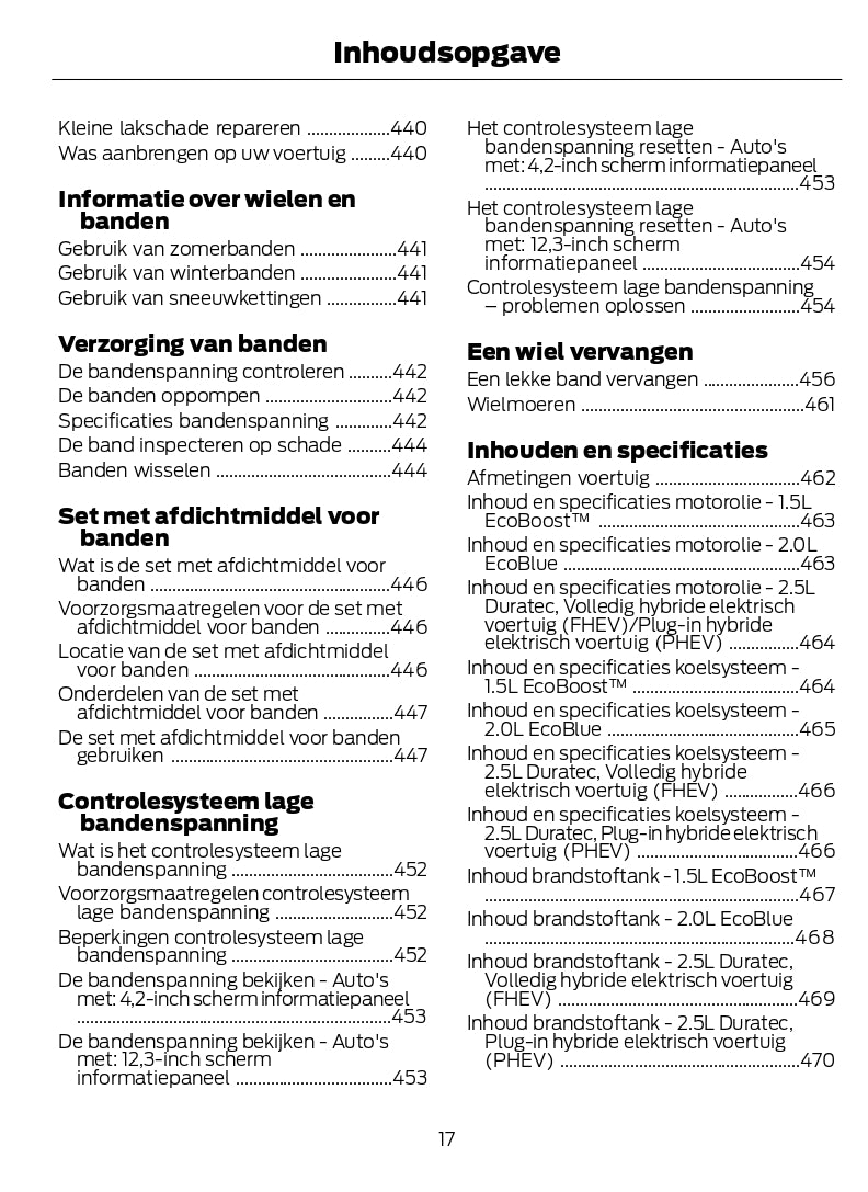 2022-2024 Ford Kuga Owner's Manual | Dutch