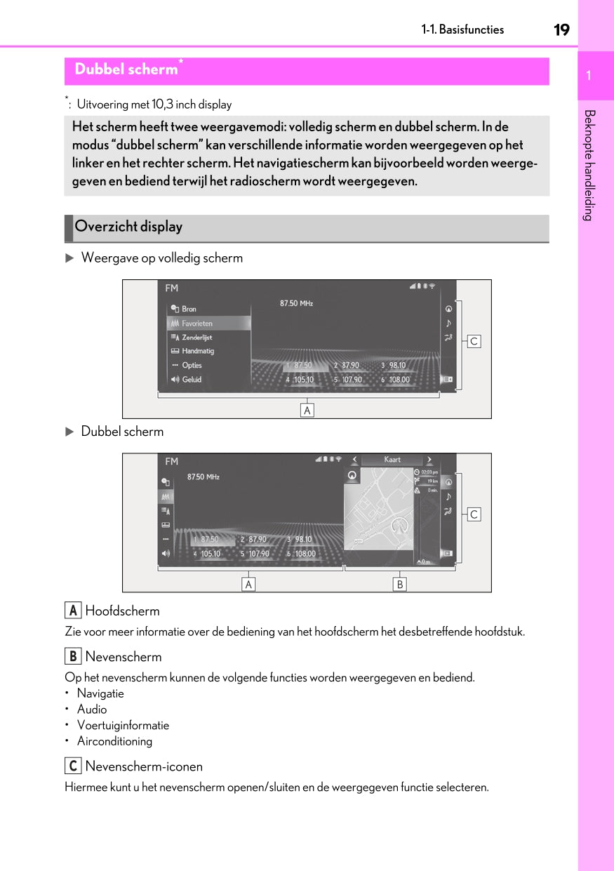 2020-2023 Lexus UX 300e Infotainment Manual | Dutch