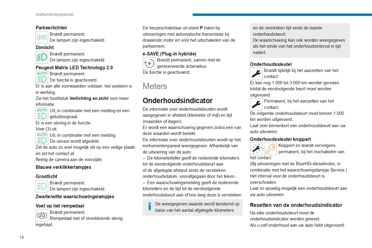 2023-2024 Peugeot 508/508SW Owner's Manual | Dutch