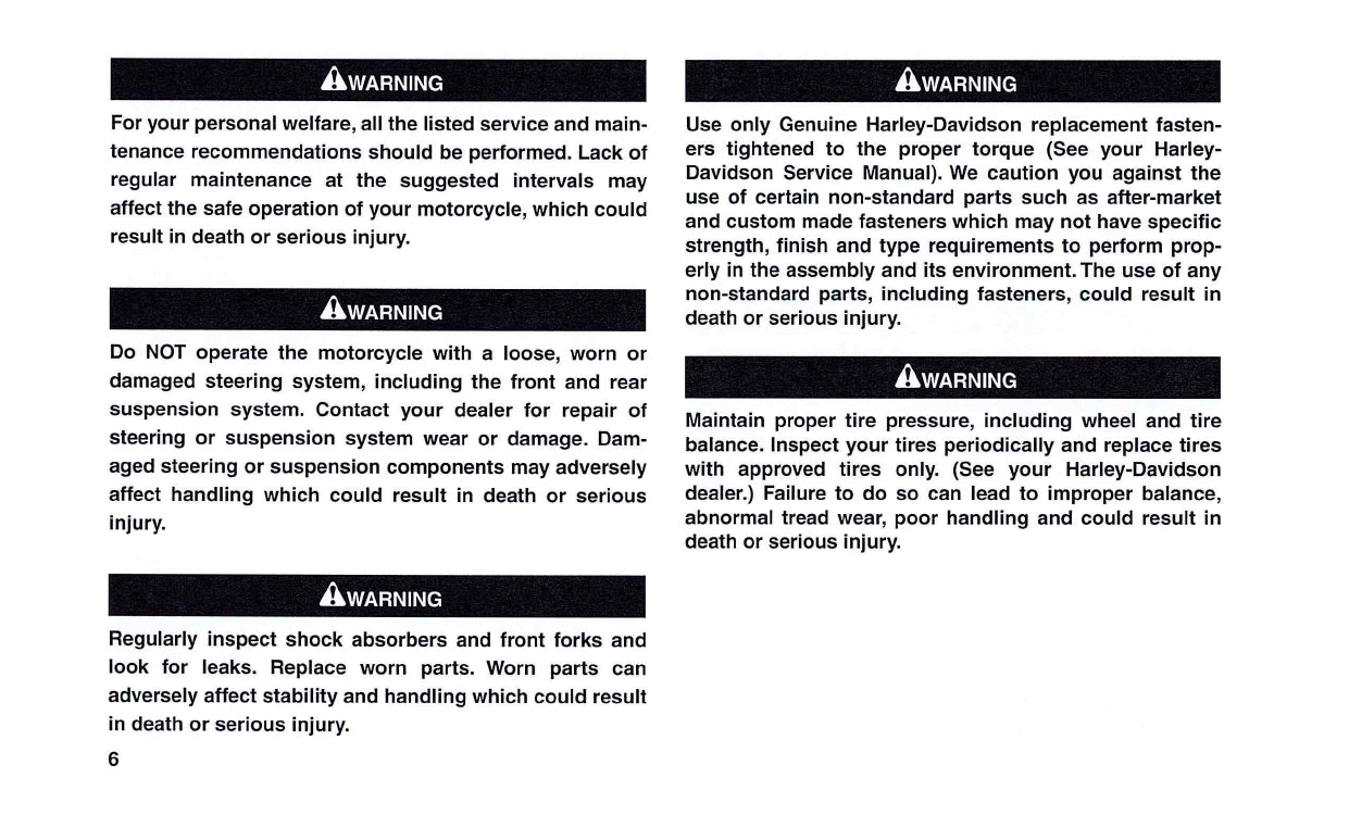 2003 Harley-Davidson VRSCA Owner's Manual | English