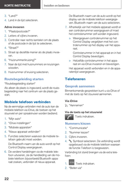 2021 BMW X1 PHEV Owner's Manual | Dutch