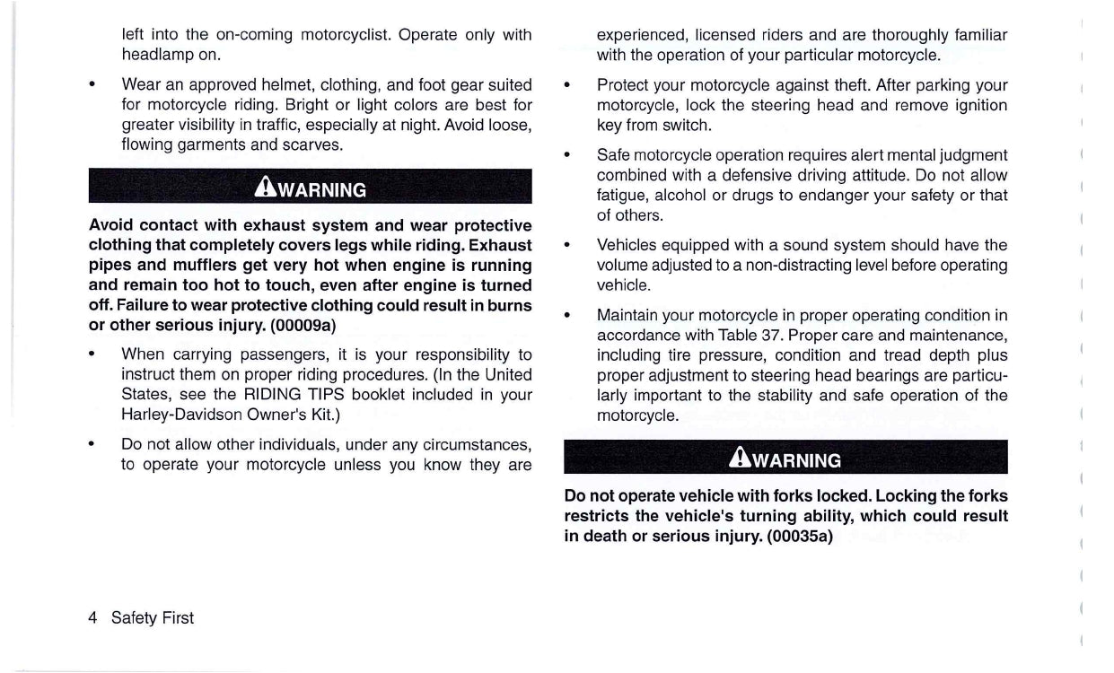 2012 Harley-Davidson Trike Owner's Manual | English