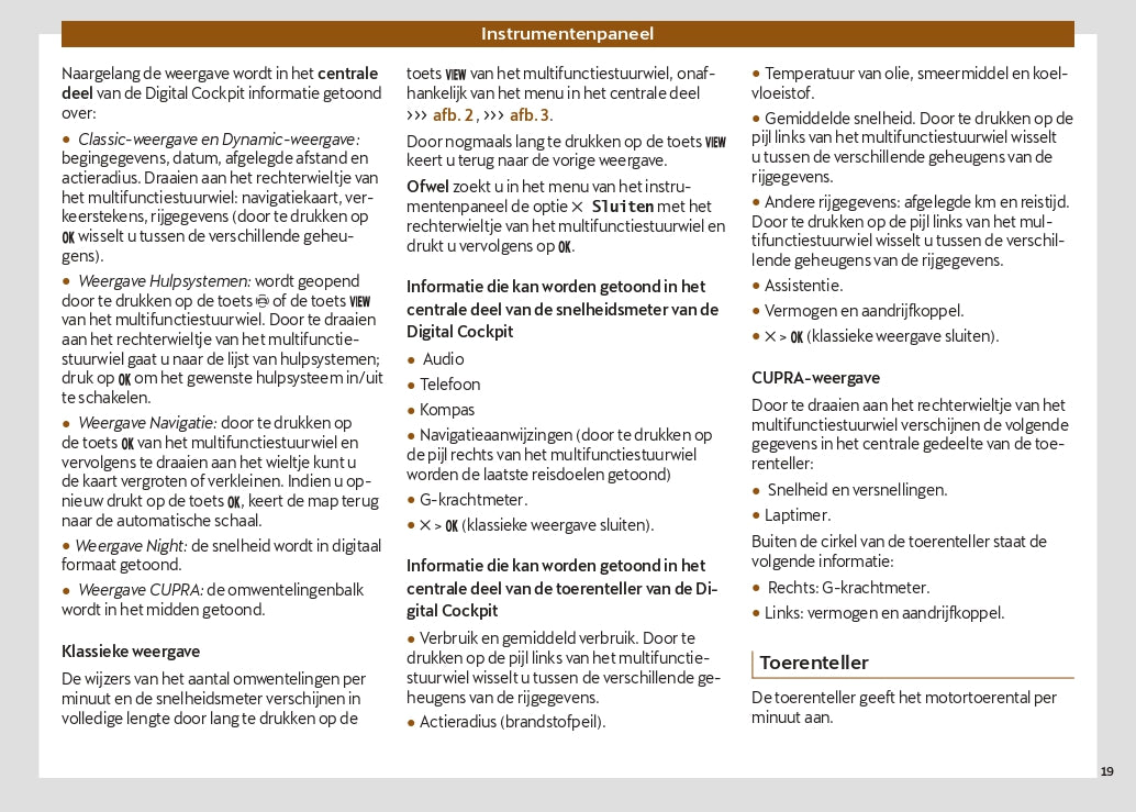 2024 Cupra Leon Owner's Manual | Dutch