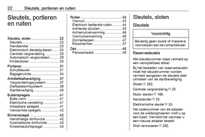 2022 Opel Vivaro Owner's Manual | Dutch