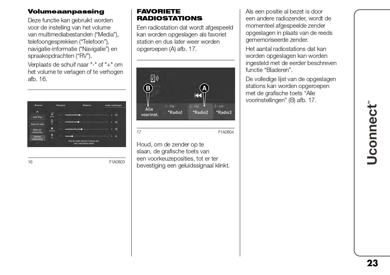 2023 Fiat Ducato UConnect 10inch Infotainment Manual | Dutch