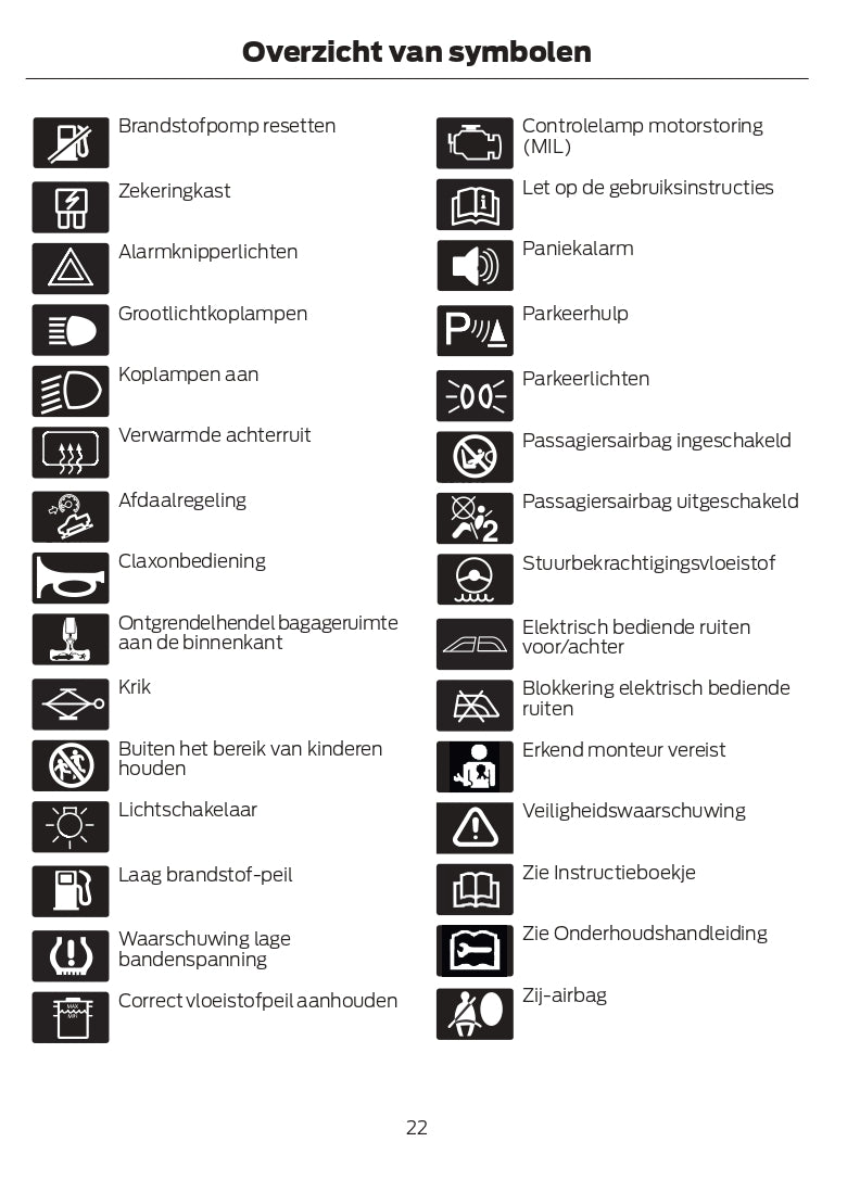 2022-2024 Ford Kuga Owner's Manual | Dutch