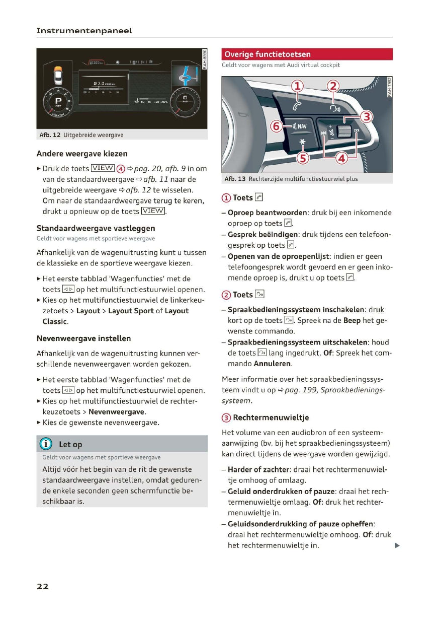 2019 Audi A3 Owner's Manual | Dutch