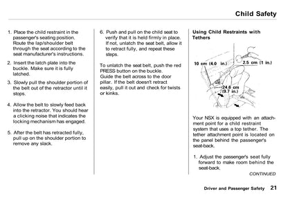 1995 Acura NSX Owner's Manual | English