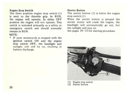 1982 Honda Nighthawk 650 Owner's Manual | English