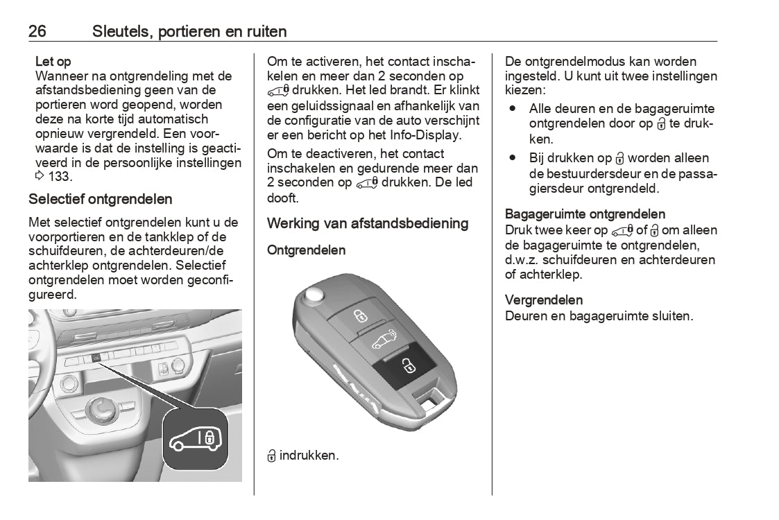 2022 Opel Vivaro Owner's Manual | Dutch