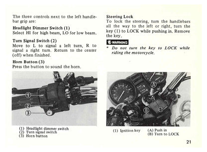 1982 Honda Nighthawk 650 Manuel du propriétaire | Anglais