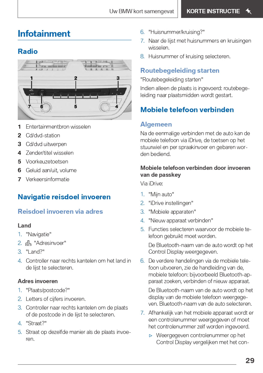 2019 BMW 5 Series PHEV Owner's Manual | Dutch