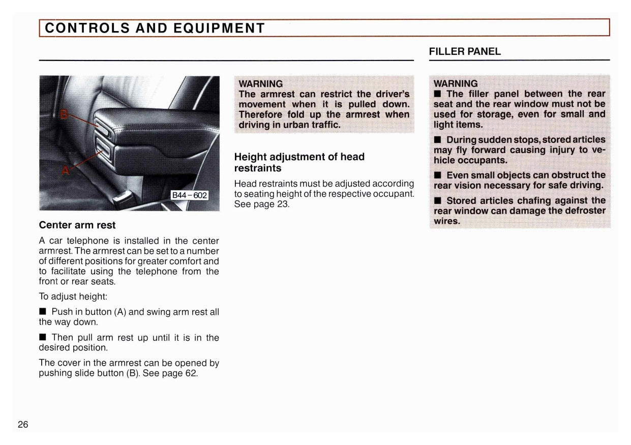 1990 Audi Quattro V8 Owner's Manual | English