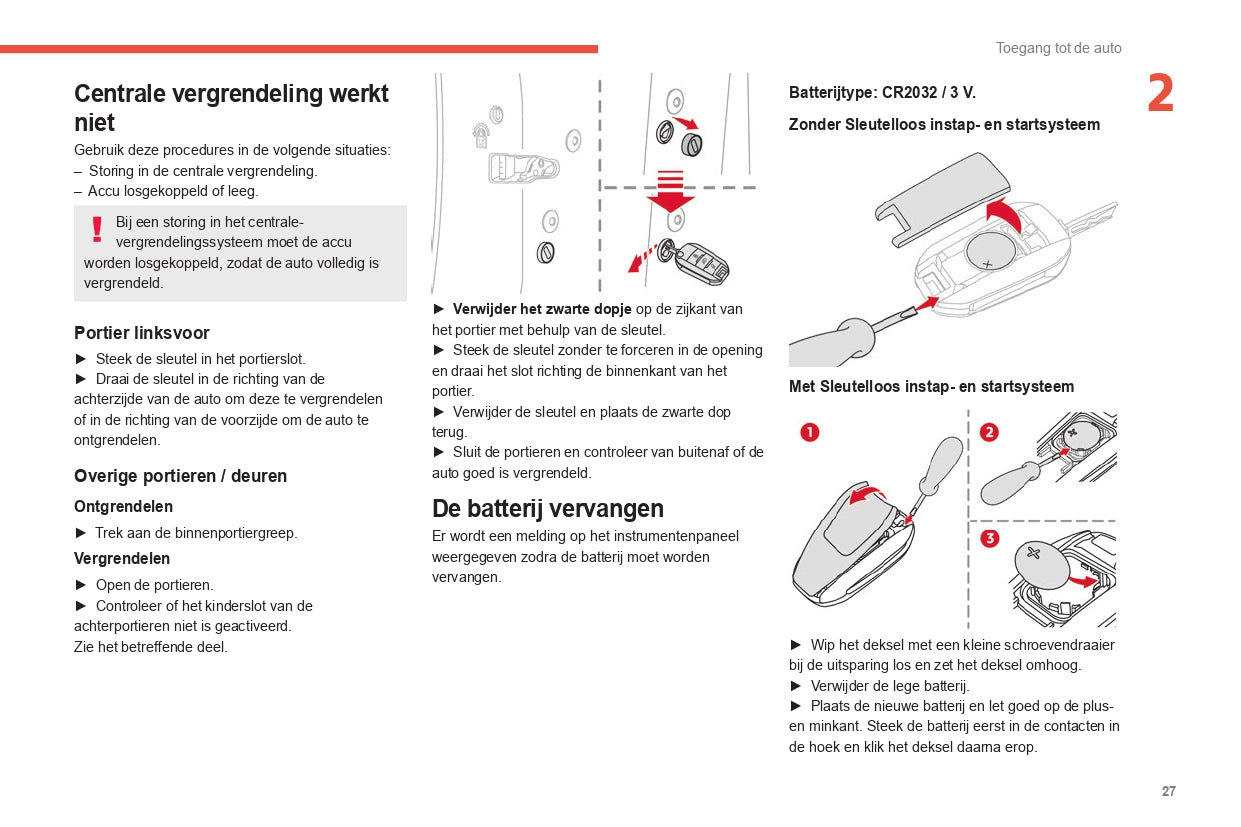 2022-2024 Citroën C3 Owner's Manual | Dutch