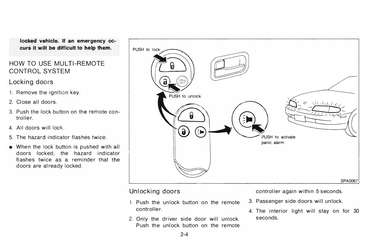 1996 Nissan 240SX Owner's Manual | English