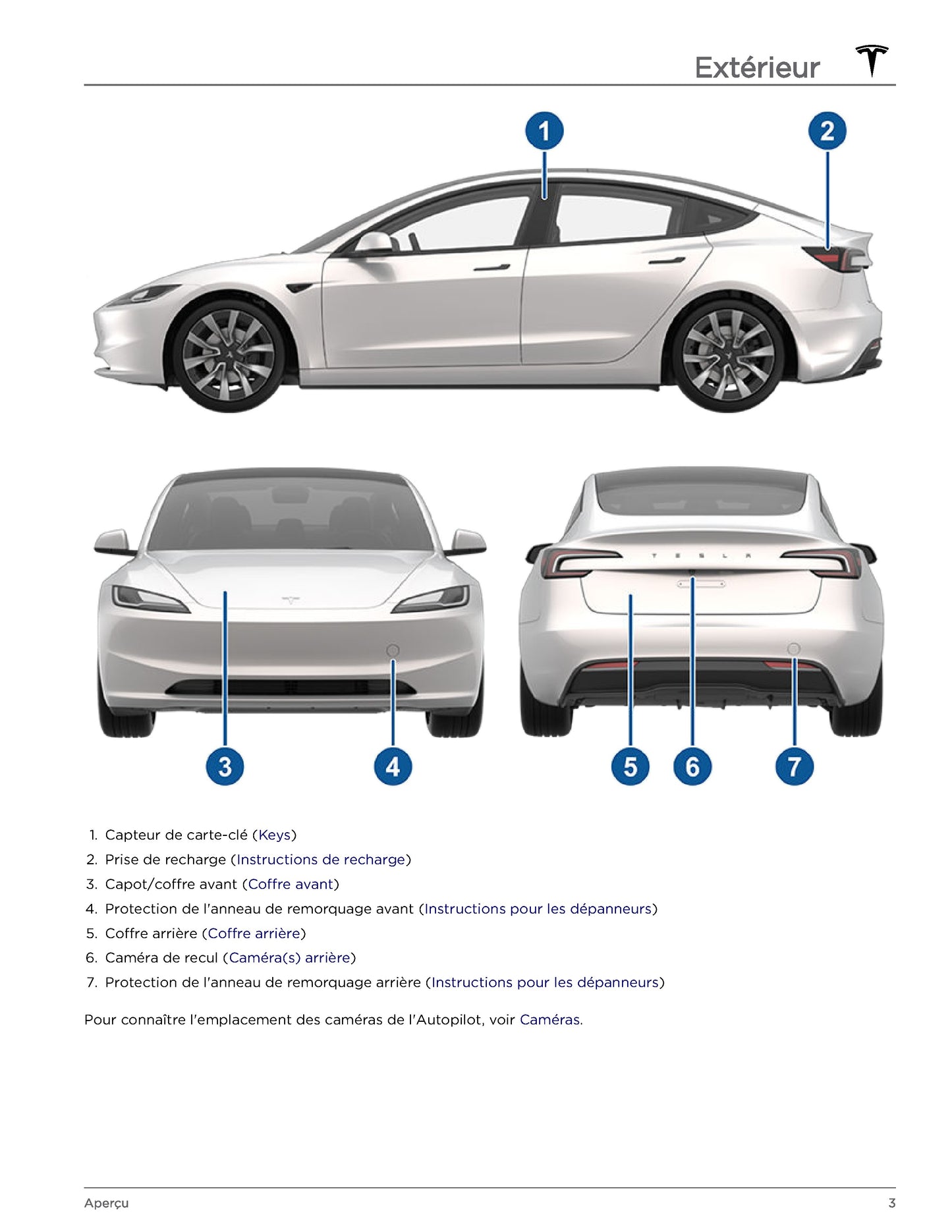 2023-2024 Tesla Model 3 Manuel du propriétaire | Français