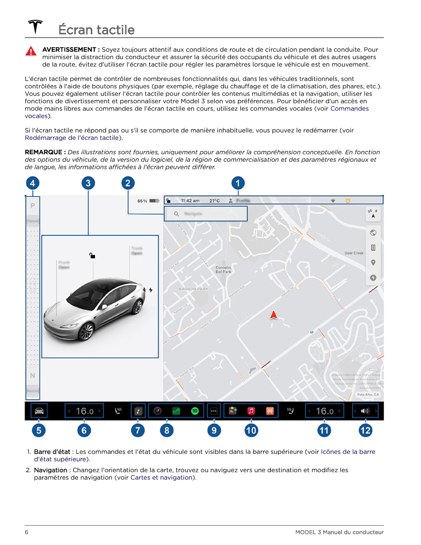 2023-2024 Tesla Model 3 Owner's Manual | French