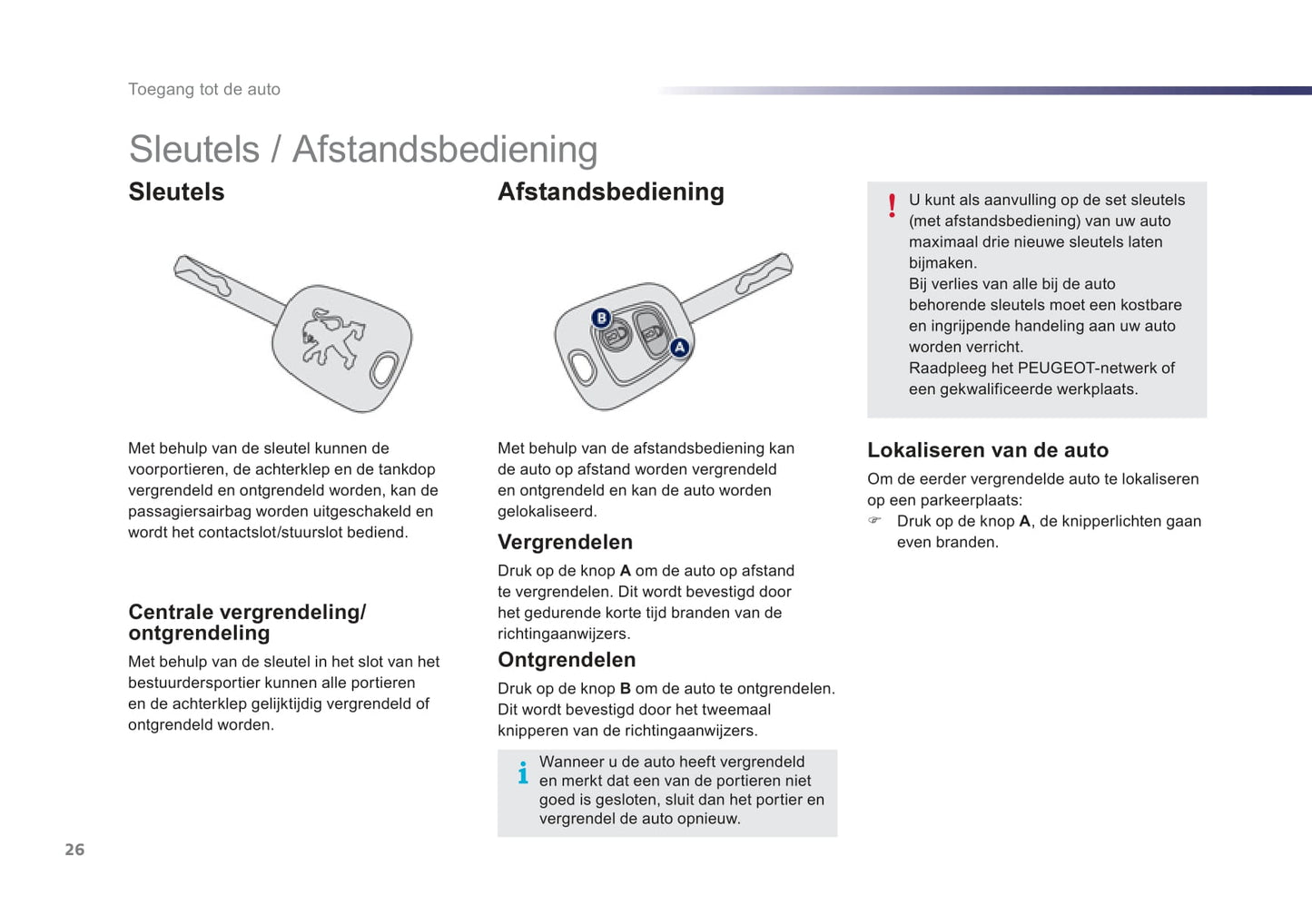 2012-2014 Peugeot 107 Owner's Manual | Dutch