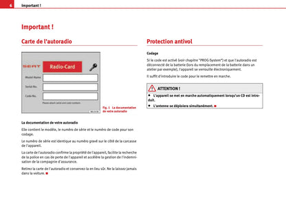 Seat Radio Alana - Alana MP3 Guide d'instructions