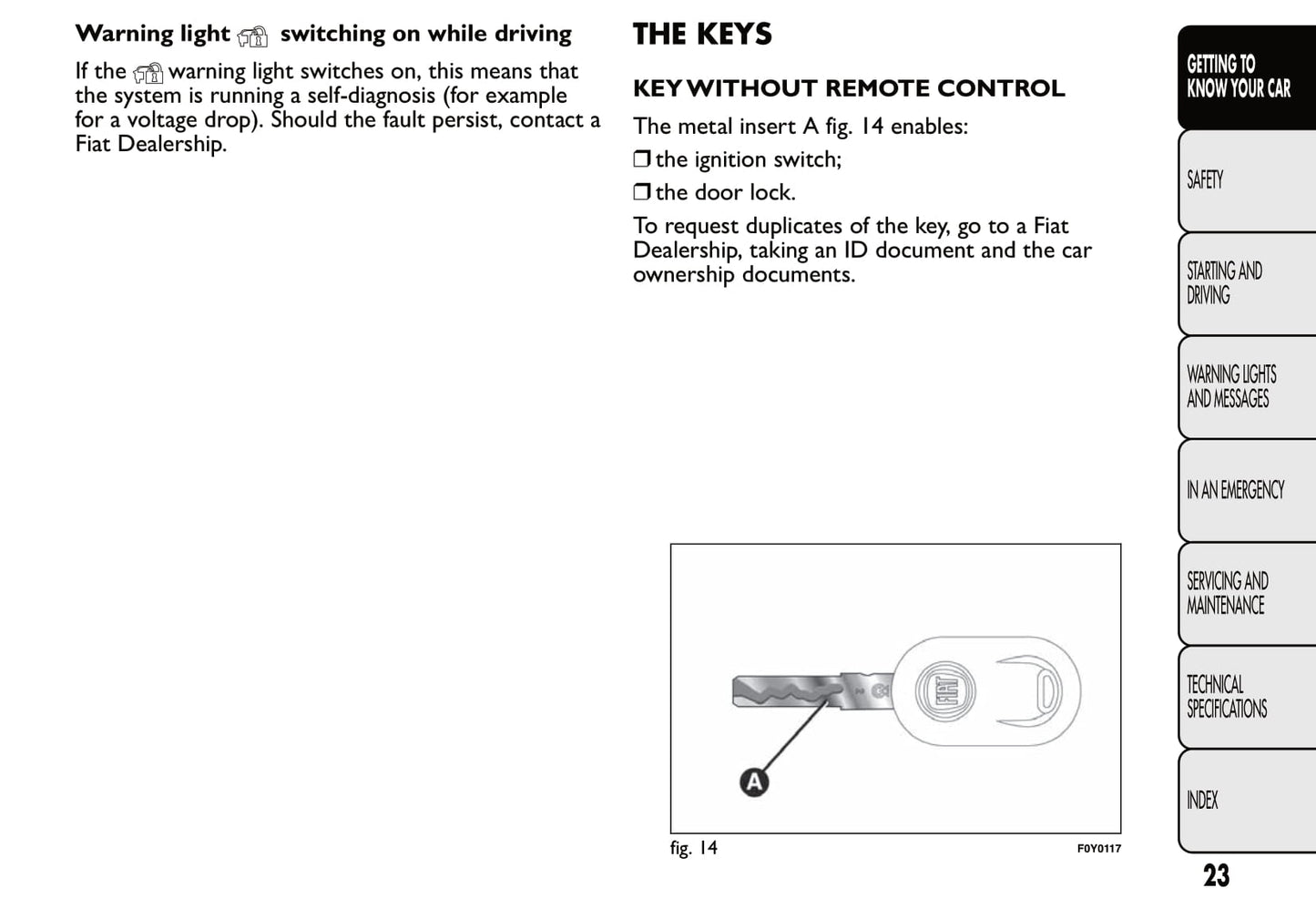 2013-2014 Fiat 500L Owner's Manual | English